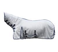 Couverture anti-mouches pour cheval avec couvre-cou HKM Lyon Argenté 155 cm