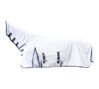 Couverture anti-mouches pour cheval avec couvre-cou HKM Lyon Blanc 135 cm