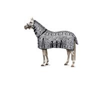 Horze Couverture anti-mouches pour chevaux Defender avec protection ventrale, cou et toupet, protection contre les insectes et les UV