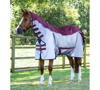 Couverture anti-mouches pour cheval avec sursangles Premier Equine Buster Stay-Dry Super Lite Rouge 206 cm