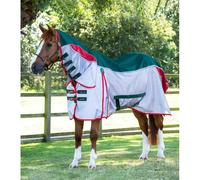 Couverture anti-mouches pour cheval avec sursangles Premier Equine Buster Stay-Dry Super Lite Vert 175 cm