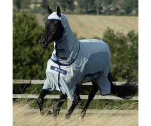 Couverture anti-mouches pour cheval Bucas Sweet-itch Gris 140 cm