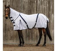 Couverture anti-mouches pour cheval en mesh Equithème Combo Blanc 198 cm