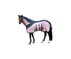 Couverture anti-mouches pour cheval HKM Comfort Rain Bleu 115 cm