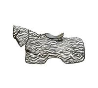 Couverture anti-mouches pour cheval HKM Zebra Blanc 135 cm