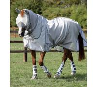 Premier Equine Couverture anti-mouches Super Lite Fly Rug avec sangle croisée Argenté 6'3"