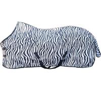 HKM 4668 Couverture Anti-Mouches avec Sangles croisées pour Cheval Motif zèbre 95