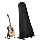 Couverture anti-poussière pour guitare - Housse de rangement pour support d'instrument | Tissu Oxford 210D imperméable et portable, protection solaire pour acoustique, électrique, basse, Noir , Refer