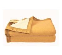 Couverture Laine Mais/Champagne 220 x 240 cm - POYET MOTTE - Gamme Aubisque - Made in France