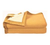 Couverture Laine Mais/Champagne 240 x 260 cm - POYET MOTTE - Gamme Aubisque - Made in France