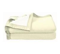 Couverture Aubisque en laine woolmark naturelle 180x220 cm blanche G