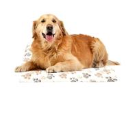 Couverture Auto-Chauffante pour Chat - Couverture Chauffante | Couvertur Thermique - Lit Chauffant pour Chat en Tissu, Blanc/Marron, 57x46cm & 60x90cm, Chaleur Confortable d’Hiver pour Chats, Chiens,