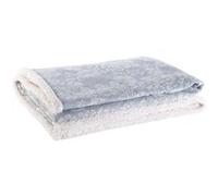 Couverture avec fausse peau d'agneau - Jacquard floral G