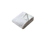 - Couverture AZURA imitiation fourrure 2 tons et flanelle - 220 x 180 cm - Blanc - AZURA