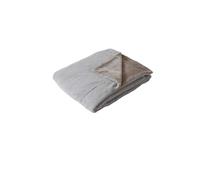 - Couverture AZURA effet fourrure 2 tons et flanelle - 220 x 180 cm - Gris - AZURA