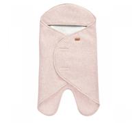 Béaba Couverture Babynomade Double Polaire – Chaude et déperlante – Rose poudré/blanc 0-6m