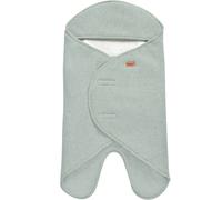 BÉABA, Babynomade Double Polaire, Couverture enveloppante Hiver bébé, Compatible Siège Auto/Pousette/Nacelle/Transat, Douce, Chaude,Déperlante, Respirante, Passage Harnais, Vert Sauge/Blanc, 0-6 Mois