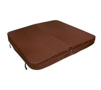 Couverture Bain à Bulles Marron 200cm PVC & Cuir - Housse Bâche Protectrice
