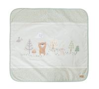 Roba Couverture Woodland Buddies 80×80 cm – Double face coton/polaire – Vert pastel/Gris