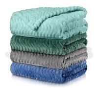 Couverture Bebe Douce Et Chaude 4 Pieces Couverture Floue Pour Enfants Fournitures De Lit De Poupon 32 X 24 Pouces Couleurs Classiques