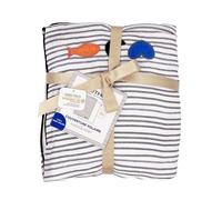 Couverture bébé en gaze de coton et polaire marinière - BABY SAILOR