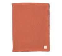 Couverture bébé en gaze de coton et polaire - UNI TERRACOTTA