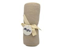 Couverture bébé en laine beige