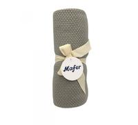 Couverture bébé en laine grise