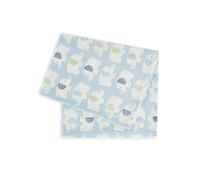 Couverture bébé en polaire - beige éléphants blue TU