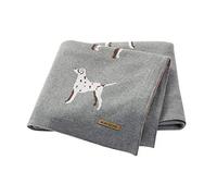 Couverture Bébé en Tricot, Surwin 100% Coton Couverture Motif Chiot de Charmant, Fille Garçon Naissance Literie Bébé Douce Chaud Hiver Gigoteuses Emmaillotage (100x80cm,Gris)