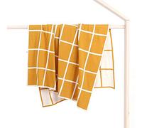 Couverture Bébé en Tricot, Surwin Couvertures Tissée de Moelleuses Motifs Naissance Literie Bébé Chaud Hiver Gigoteuses d?emmaillotage pour Enfant Fille Garçon (80x100cm,Jaune)