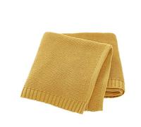 Couverture Bébé en Tricot, Surwin Couvertures Tissée de Moelleuses Motifs Naissance Literie Bébé Chaud Hiver Gigoteuses d?emmaillotage pour Enfant Fille Garçon (80x100cm,Jaune)