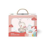 Couverture bébé en velours pour berceau - modèle Elefante rose