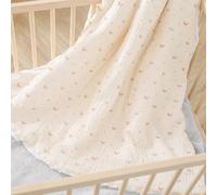 Couverture Bébé Enfant en Minky Douce Et Mousseline Oeko Tex pour Lit Bebe - 100x135 - Couverture Enfant Maternelle pour Sieste - Plaid Bebe - Cadeau Naissance Fille Ou Garçon - Couette Bébé Hiver