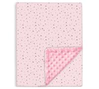Couverture Bébé Et Enfant en Minky Douce Et Coton Oeko Tex pour Lit Bebe - 100x135 Cm - Couverture Enfant Maternelle pour Sieste - Plaid Bebe - Cadeau Naissance Fille Ou Garçon - Couette Bébé Hiver