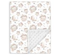 Couverture Bébé Et Enfant en Minky Douce Et Coton Oeko Tex pour Lit Bebe - 75x100 Cm - Couverture Enfant Maternelle pour Sieste - Plaid Bebe - Cadeau Naissance Fille Ou Garçon - Couette Bébé Hiver