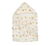 Couverture Bebe Mousseline De Coton 6 éPaisseurs Langes Coton BéBé Avec Attaches Plaid Gaze De Pour Poussettes/Tapis De Jeu/Chambres ClimatiséEs, 90 X 90 Cm, Beige