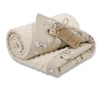 Couverture bebe naissance tissu peluche toutes saisons 75x100 cm - cosy plaid enfant de landau et lits bébé pour emmaillotage ou couvertures d'emmaillotage pour garçons et filles Coton Oeko-Tex