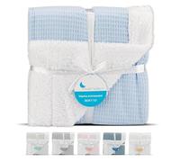 Couverture bébé nid d'abeille extra douce - Bleu