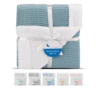 Couverture bébé nid d'abeille extra douce - Bleu Pétrole