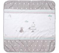 Couverture Bébé Roba - Indibaer - 2 Faces Polaire Doux Et Coton - Motif Ourson Gris