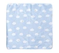 Couverture Bébé - Roba - Kleine Wolke Blau - 2 Faces Polaire Doux Et Coton - Motif Nuage Bleu