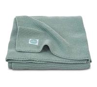 Jollein - Couverture de berceau en tricot basique - 100 x 75 cm - Vert forêt