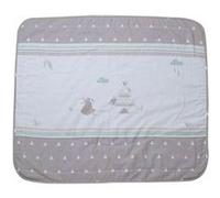 Couverture Bébé Roba - Indibaer - 2 Faces Polaire Doux Et Coton - Motif Ourson Gris
