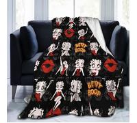 Couverture - BETTY BOOP - Flanelle et Polyester - Doux et Confortable - Impression 3D 60x120cm