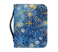 Couverture Bible Bleu Jaune Imperméable Pochette Livre, 4 Tailles Différentes Polyvalent Couverture Bible Cuir Pour Femmes Et Hommes, Peut Stocker Des Livres Et Des Stylos, Avec Poignée