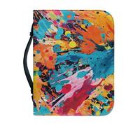 Couverture Bible Bleu Orange Imperméable Pochette Livre, Polyvalent Couverture Bible Cuir Pour Femmes Et Hommes, Peut Stocker Des Livres Et Des Stylos, Avec Poignée