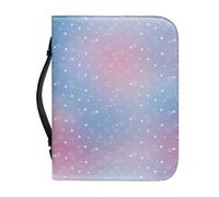 Couverture Bible Bleu Rose Imperméable Pochette Livre, 4 Tailles Différentes Polyvalent Couverture Bible Cuir Pour Femmes Et Hommes, Peut Stocker Des Livres Et Des Stylos, Avec Poignée