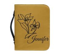 Couverture Bible, Couverture Bible personnalisée en Cuir PU pour Femmes et Filles, Sac d'écriture de Grande capacité, Sac de Transport avec poignée, Support de Bible, Sacs fourre-Tout d'église