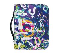 Couverture Bible Géométrie Imperméable Pochette Livre, Polyvalent Couverture Bible Cuir Pour Femmes Et Hommes, Peut Stocker Des Livres Et Des Stylos, Avec Poignée
